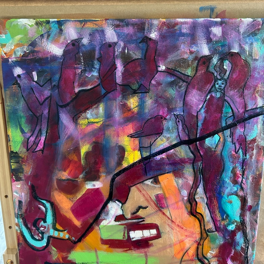 Abstract Acrylic Canvas Art - Picture 2 of 7